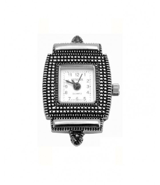 Vintage Estate Sterling Silver Marcasite Oxidized Tiger Band Watch WOW  1950s era | eBay