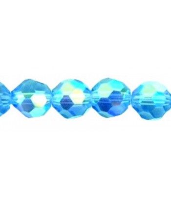 8mm Lt. Blue Faceted Round...